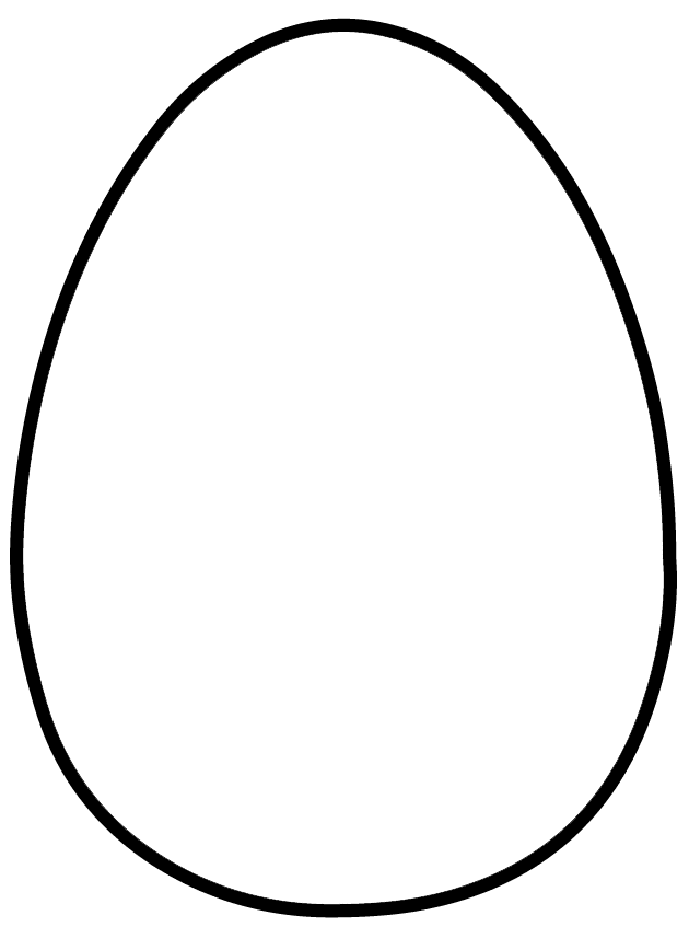 Large Egg Shape Template In 2020 Easter Egg Template Easter Egg 