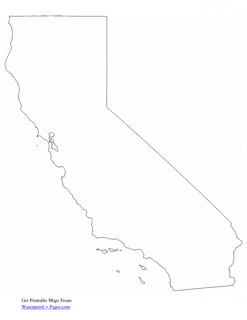 Large Outline Map Of California Map Of Usa District Pertaining To