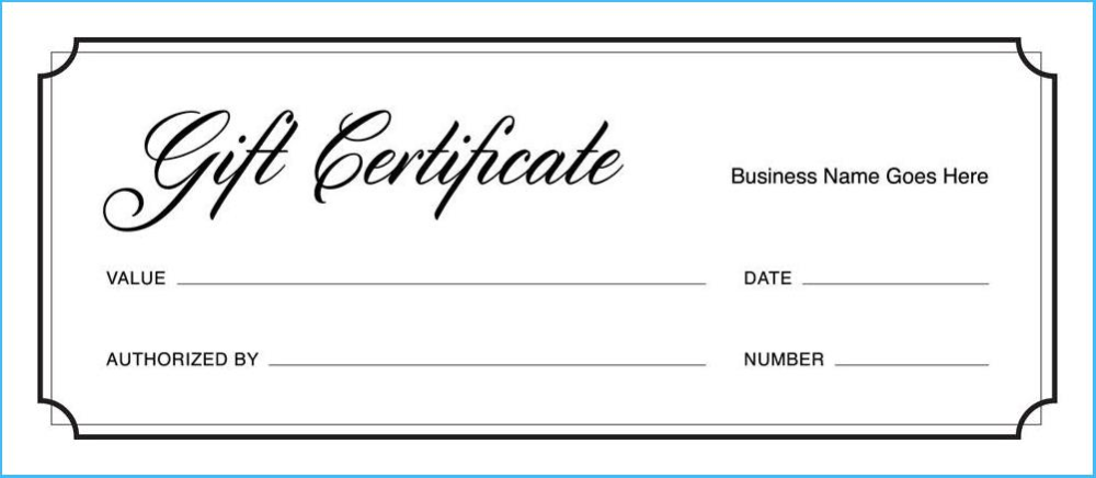 Latest Blank Gift Certificate Template Which Can Be Used As Free 