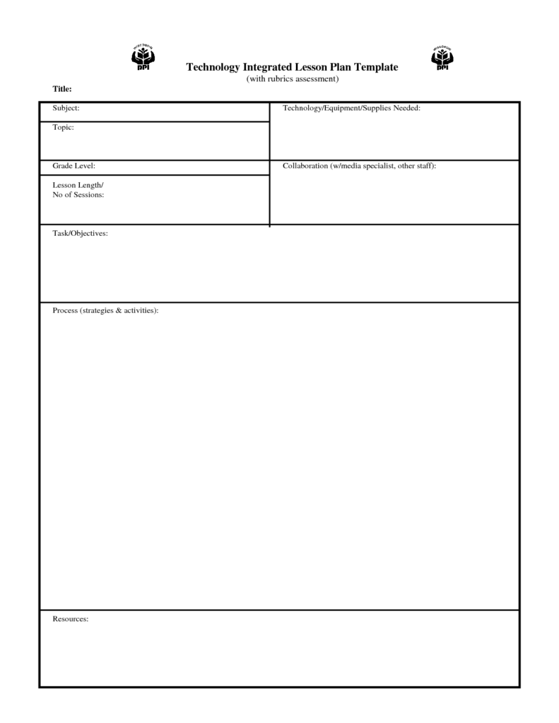 Lesson Plan Template PDF Lesson Plan Template Free Printable 