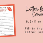 Letter From Camp Football Camp Letters Fill In Blank Summer Etsy