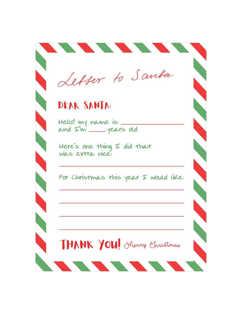 Letter To Santa Printable Free Printable Letters Free Printable 