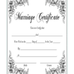 Marriage Certificate Fill Online Printable Fillable For Blank