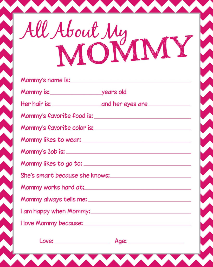 Mommy Questionnaire Perfect For Mother s Day By KinneyDesigns