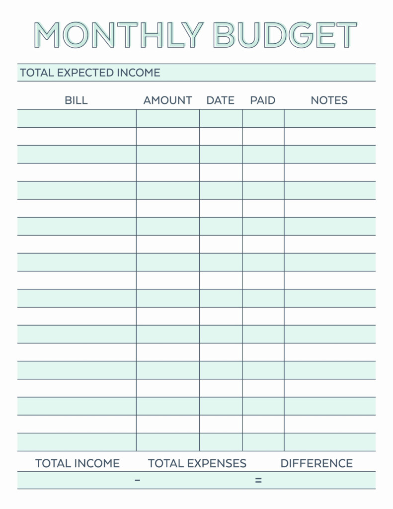 Monthly Budget Worksheet Pdf Inspirational Monthly Bud Planner Free 