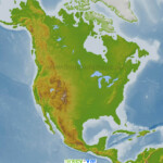 North America Satellite Map Guide Of The World