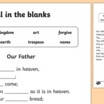 Our Father Fill In The Blanks Worksheet Worksheet
