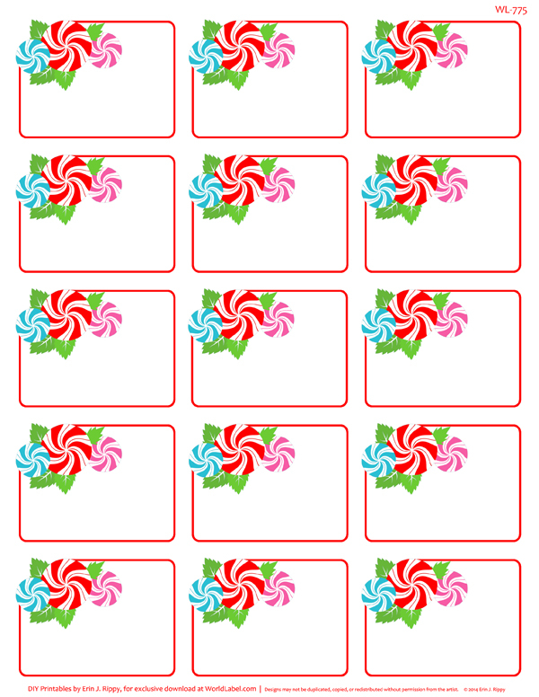 Peppermint Please Christmas Printable Labels Tags Worldlabel Blog