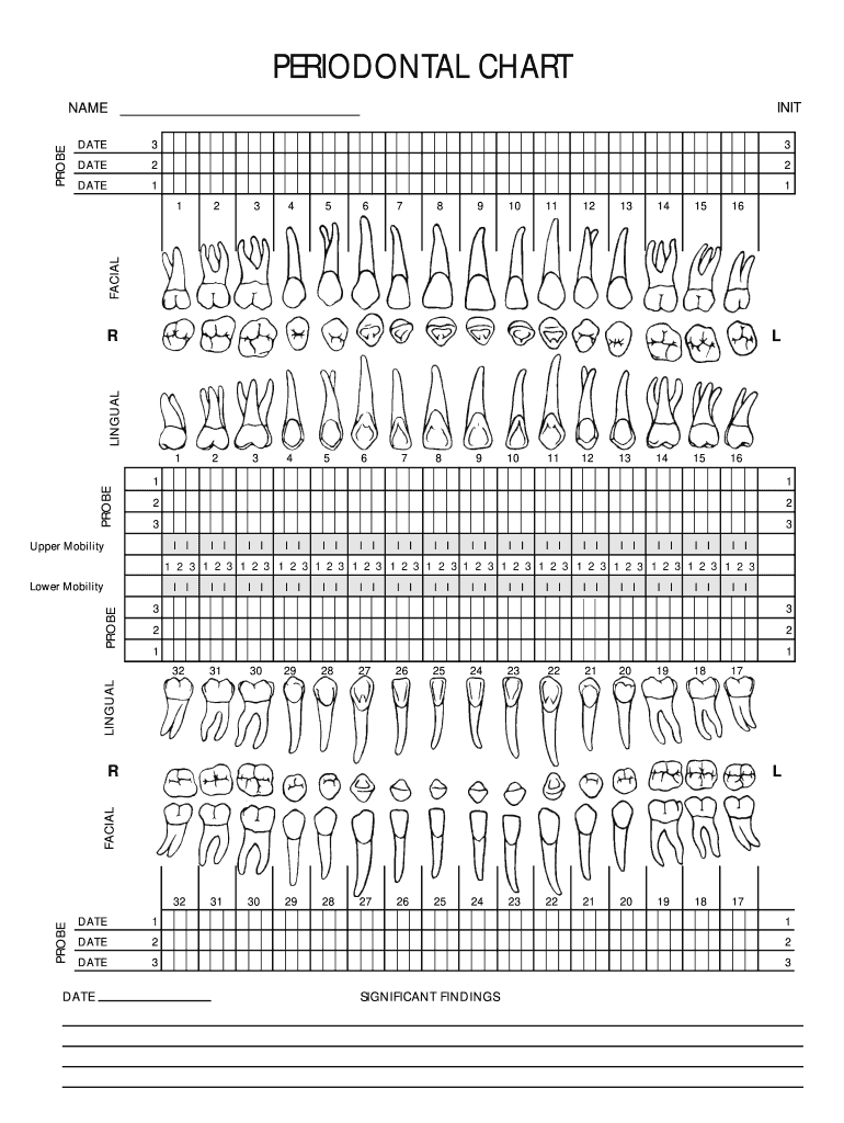 Periodontal Chart Form Printable Fill Online Printable Fillable 