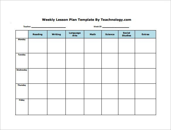 Pin By Carla Richmond On Classroom Weekly Lesson Plan Template 