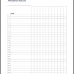 Pin By Krysti B On Sports Attendance Chart Attendance Sheet Template