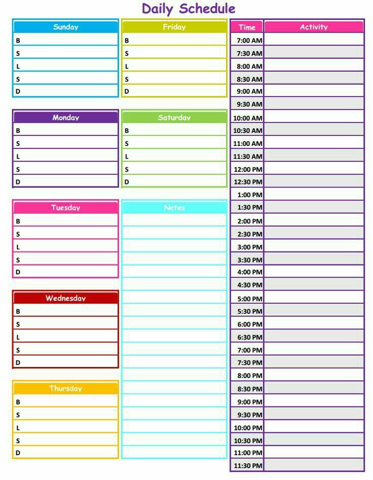 Pin By Michellarella On Printable Addict Daily Schedule Kids 