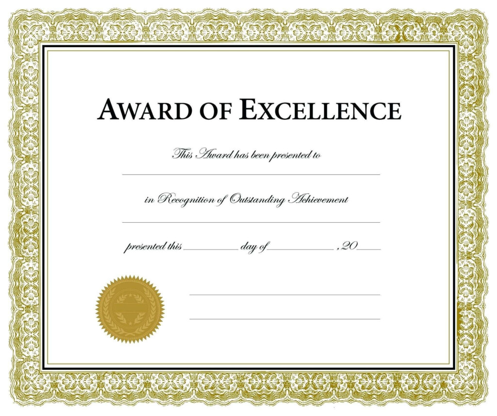 Printable Award Templates Colona rsd7 For Blank Award Certificate 