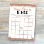 Printable Baby Shower Bingo Game Blank Bingo Game Cards Rose Etsy