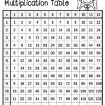 Printable Black And White Multiplication Table Multiplication Chart
