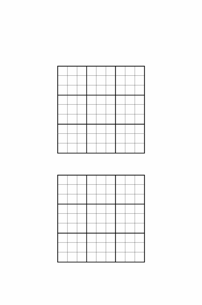 Printable Blank Sudoku Puzzle Grids Sudoku Printable