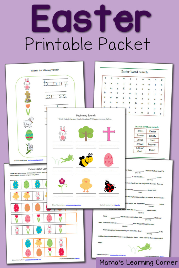 Printable Easter Worksheet Packet Mamas Learning Corner