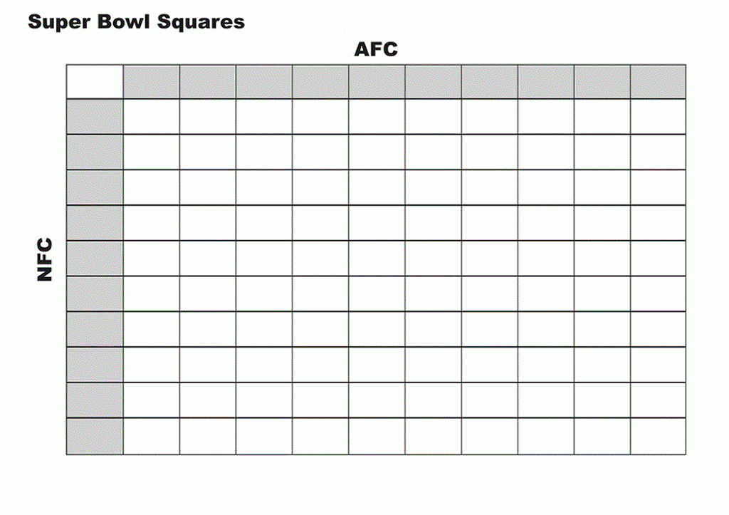 Printable Football Squares 101 Printable
