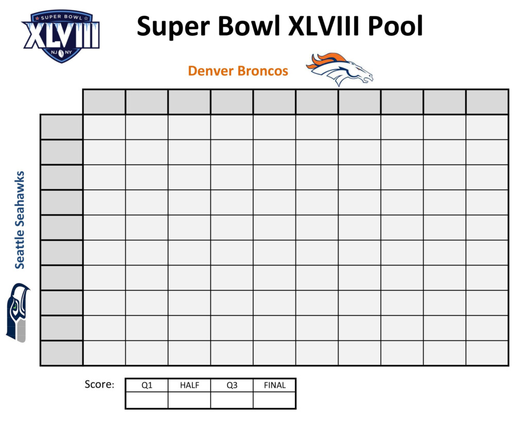 Printable Football Squares Football Squares Football Squares 