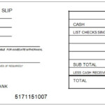 Printable Free Deposit Slip Template And Examples For Bank