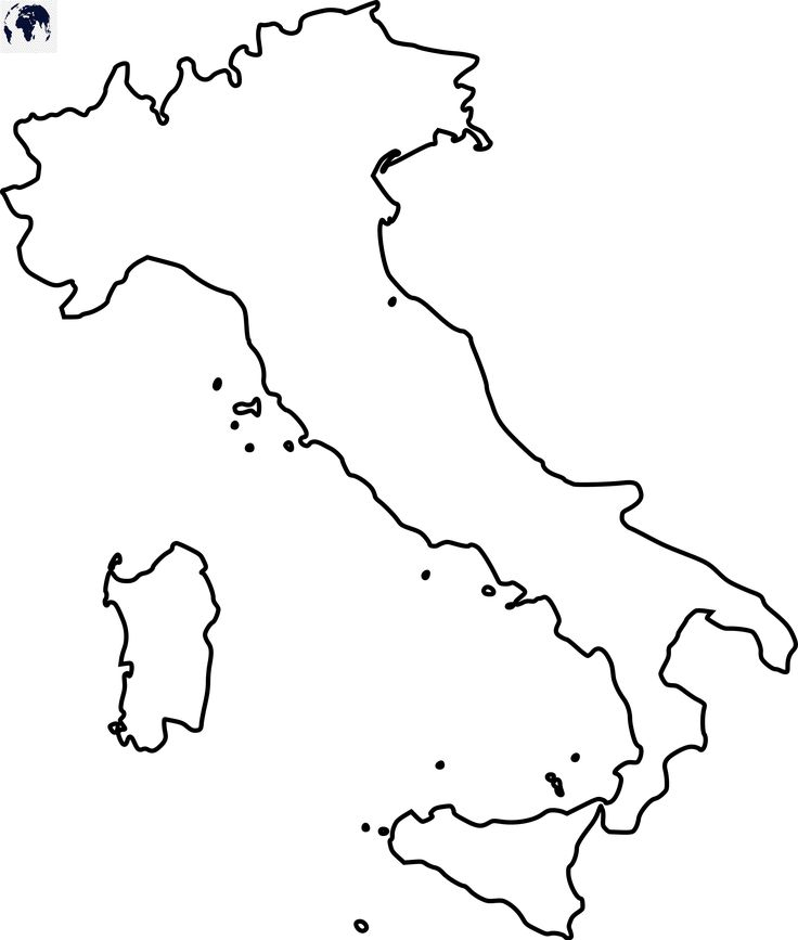 Printable Italy Blank Map Outline Transparent PNG Map In 2021