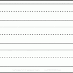 Printable Large Dashed Lines For Writing Student Handouts