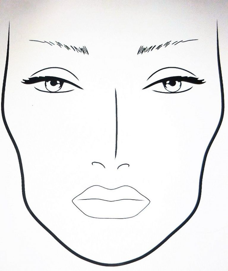 Printable Makeup Face Sketch Templates Nurul Amal Makeup Face 
