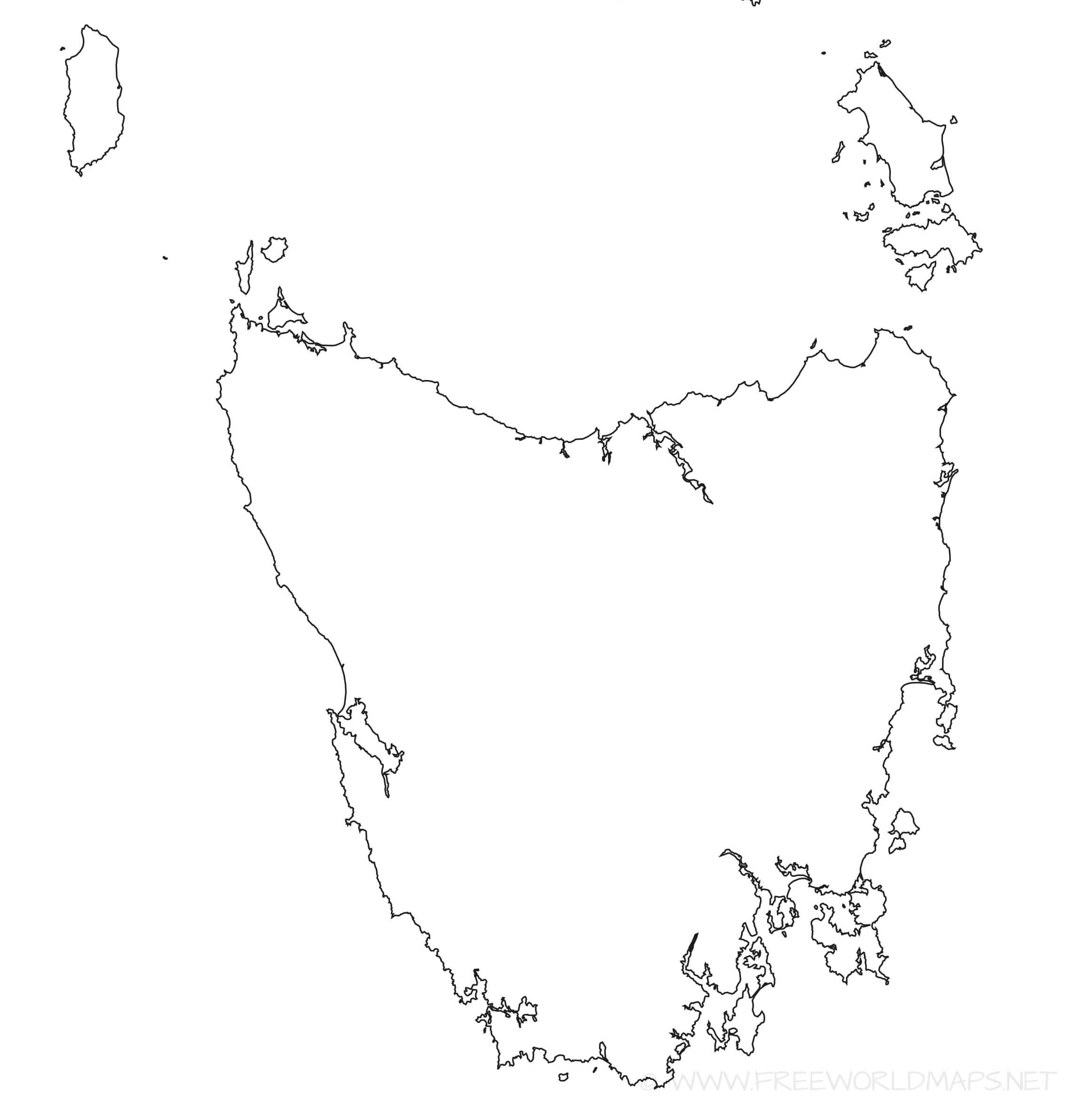 Printable Map Of Tasmania Outline