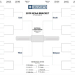 Printable Ncaa Tournament Bracket For March Madness 2019 For Blank