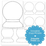 Printable Snow Globe Shape Template Preschool Christmas Crafts