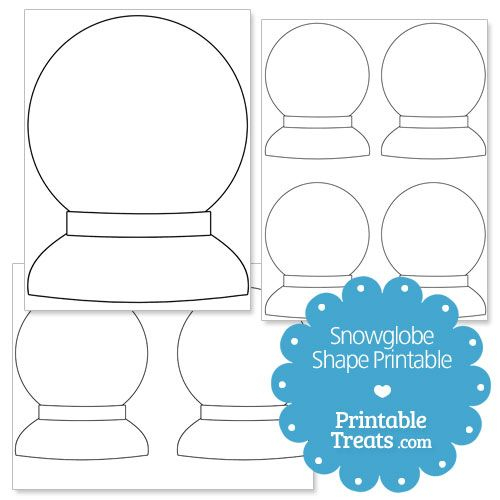 Printable Snow Globe Shape Template Preschool Christmas Crafts 