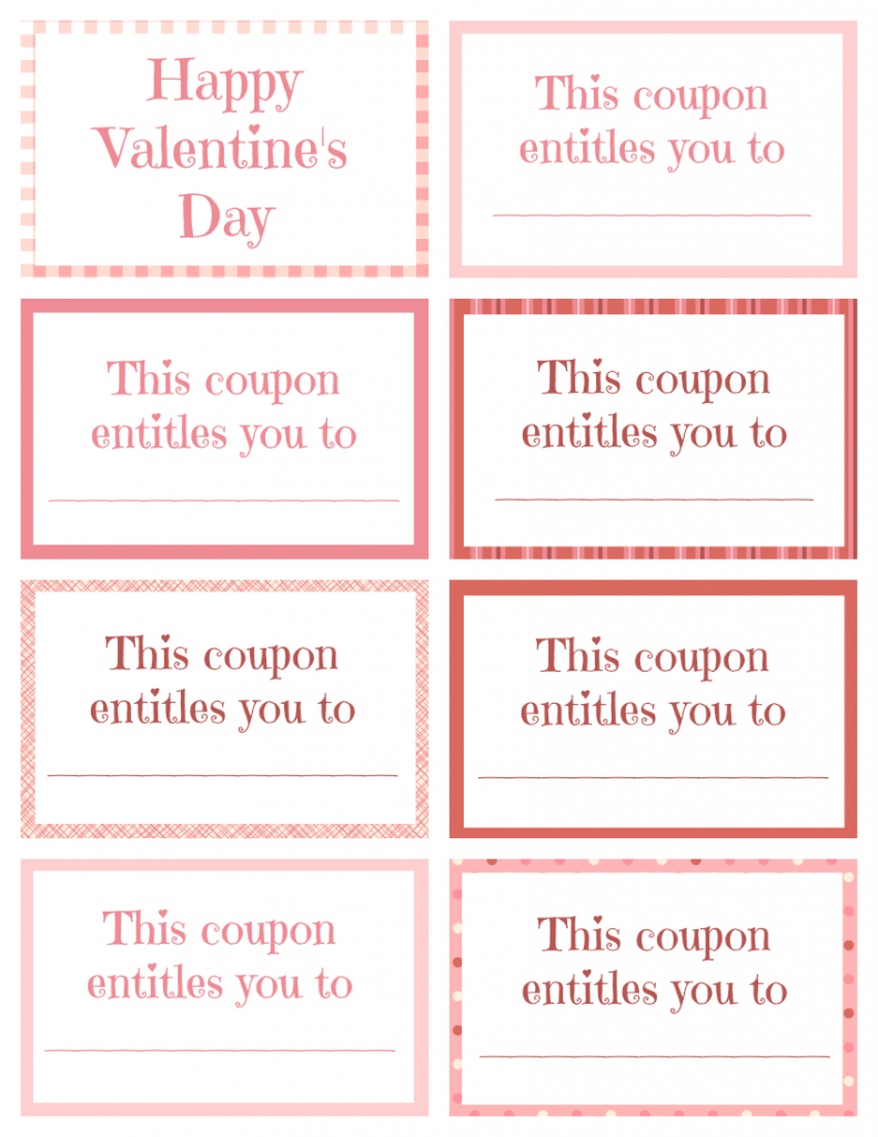 Printable Valentine Coupon Book Blank Printable Coupon Book 