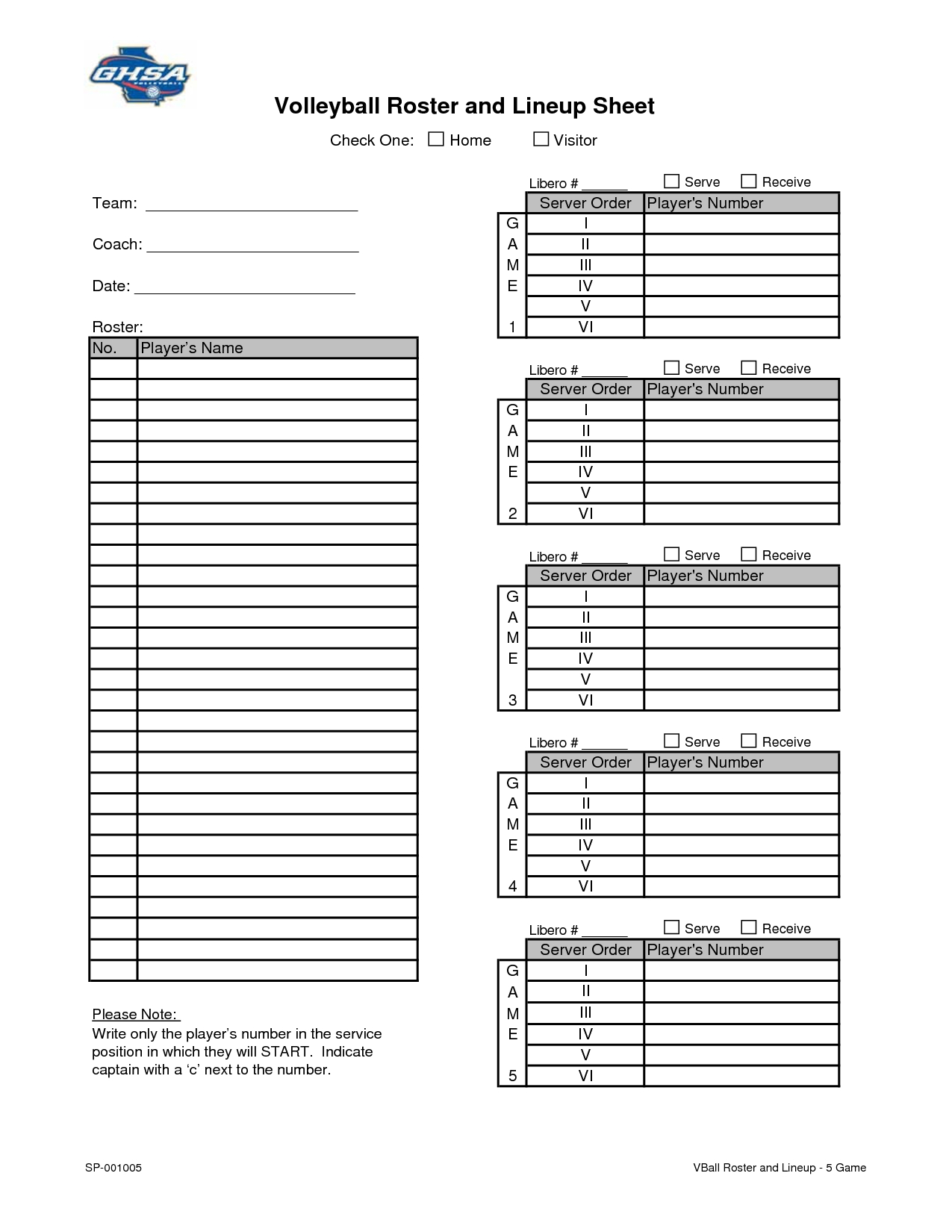 Printable Volleyball Stat Sheets Free Free Printable