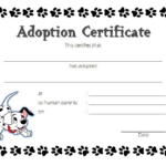 Puppy Dog Adoption Certificate Template FREE 2 Adoption Certificate