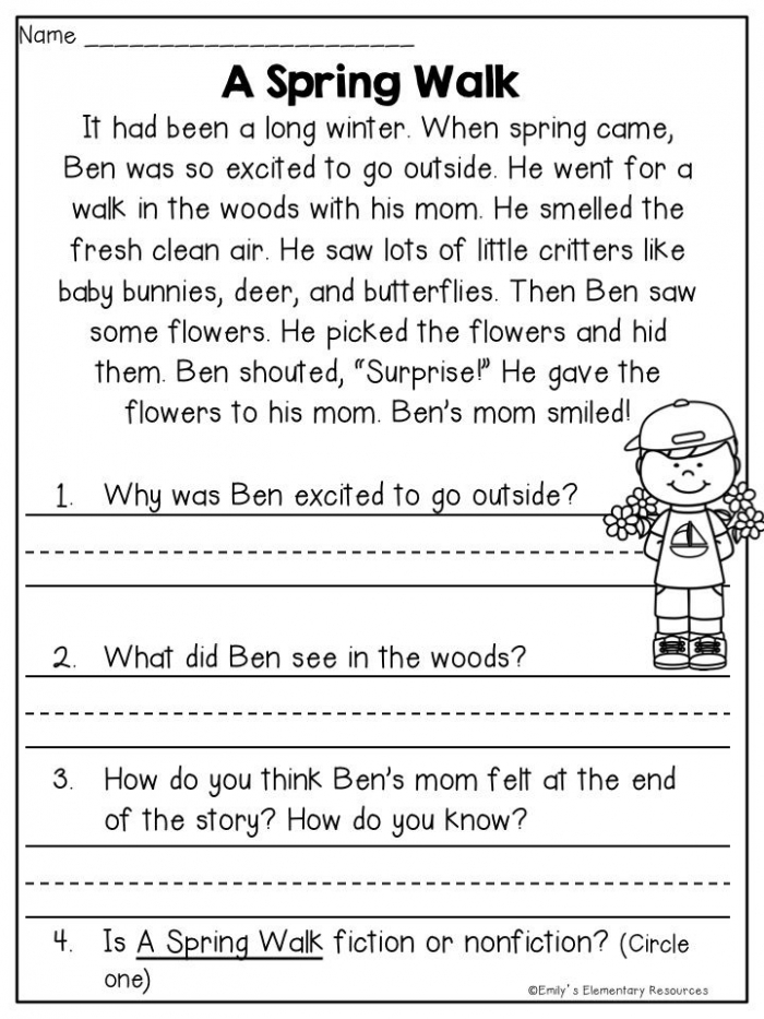 Reading Comprehension What Do You Think Worksheets 99Worksheets