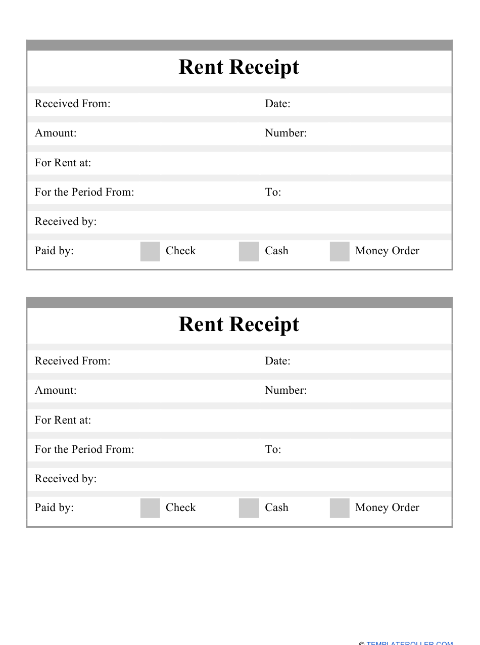 Rent Receipt Template Download Printable PDF Templateroller