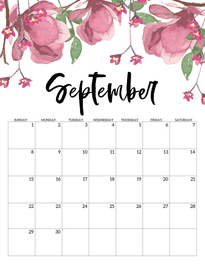 September 2019 Calendar Template