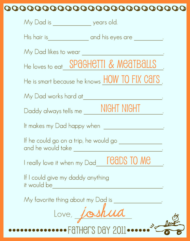 Simply Montessori Printable Father s Day Interview Poster
