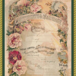 Victorian Marriage Certificate PDF PATTERN Wedding Certificate