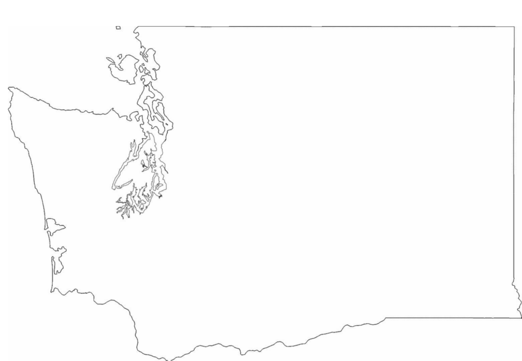 Washington State Outline Map Free Download