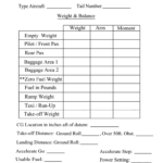 Weight And Balance Sheet Fill Online Printable Fillable Blank