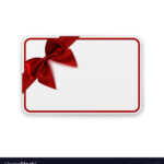 White Blank Gift Card Template Royalty Free Vector Image