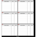 Workout Chart Templates 8 Free Word Excel PDF Documents Download