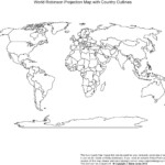 World Map Countries Outline CVLN RP