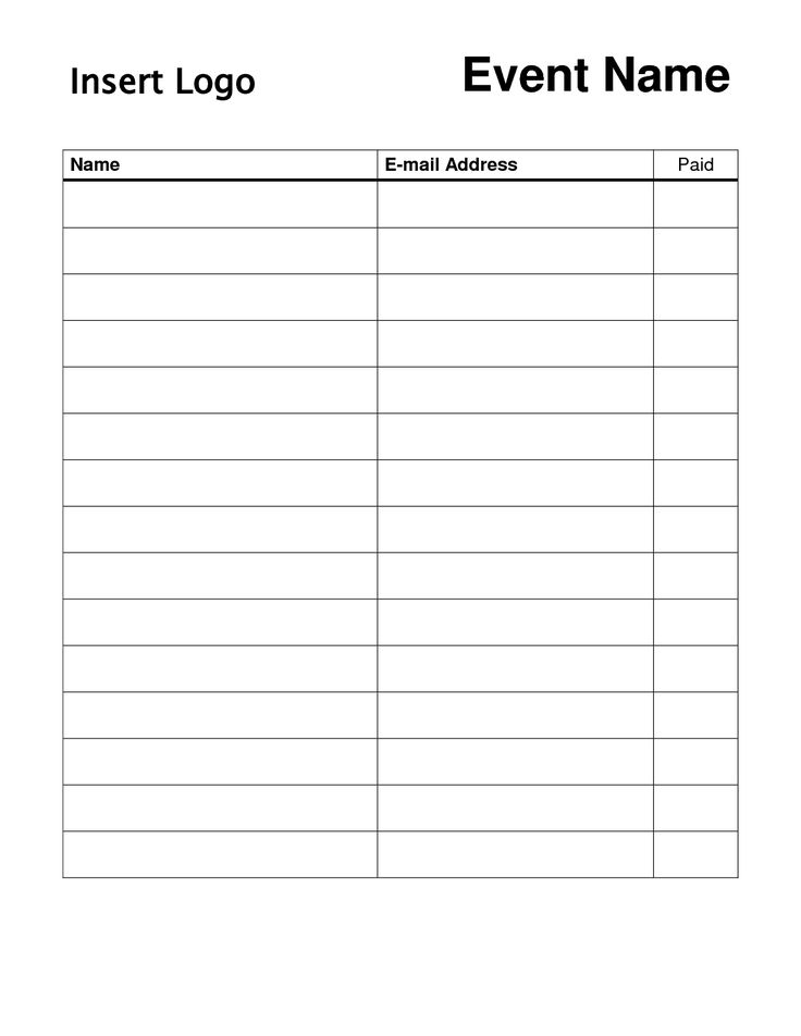 015 Blank Sign Up Sheet Template Printable 44938 Free In Free Sign Up 