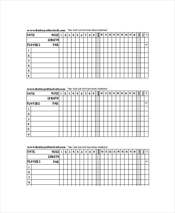 14 Golf Scorecard Templates PDF Word Excel Free Premium Templates