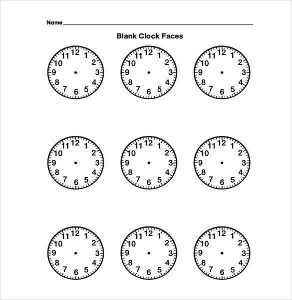 21 Printable Clock Templates PDF DOC Free Premium Templates