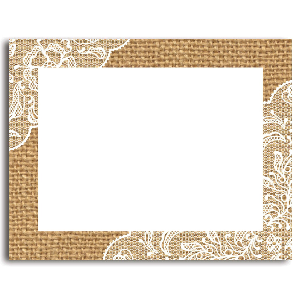 24 Printable Blank Note Cards With Envelopes Burlap And Lace Blank 