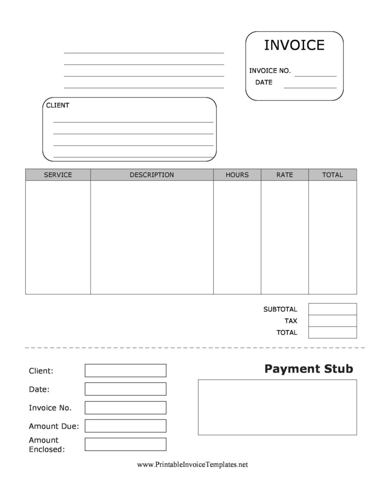 25 Great Pay Stub Paycheck Stub Templates