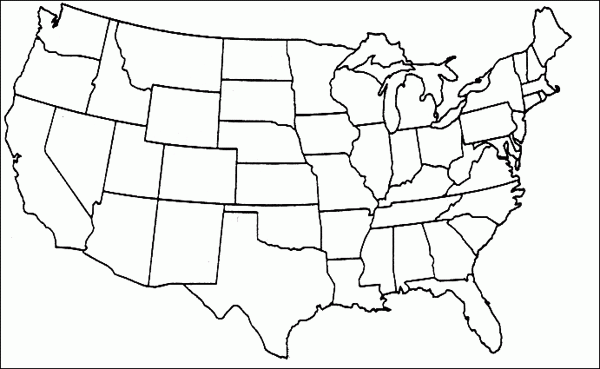 Blank 50 States Map Quiz